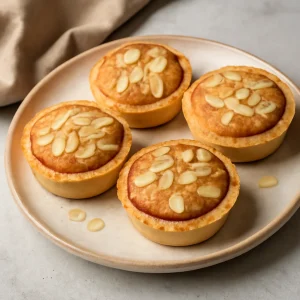 Finom mini Bakewell tartok, mandulás töltelékkel