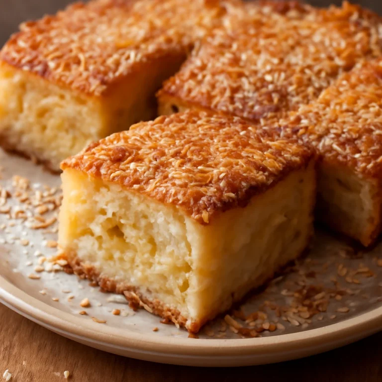 Bánh chuối nướng kókusztejjel, szeletelve és tálalva