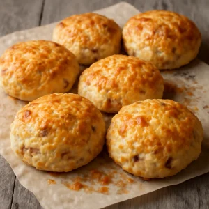 Friss, ropogós bannock sajttal és sonkával