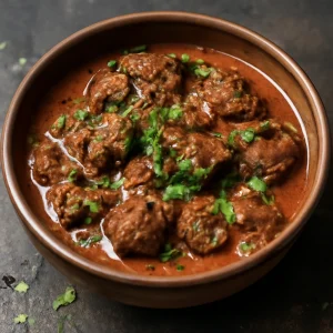 Indiai marhahús garam masalával és kókusztejjel