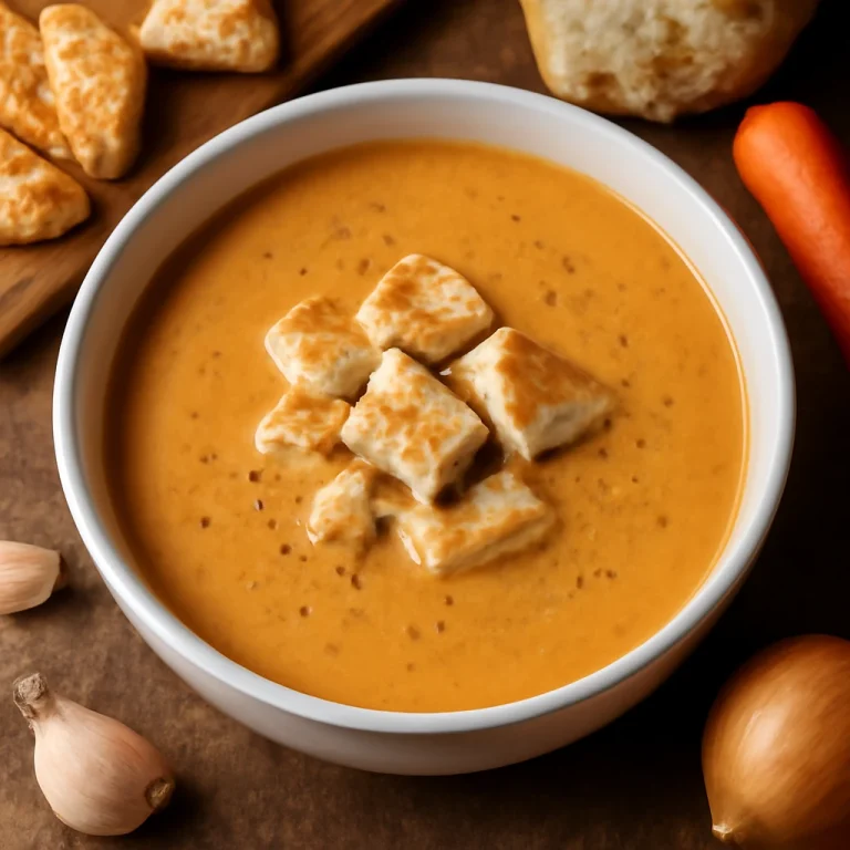 Bisque csirkével, gazdag tejszínes leves tenger gyümölcseivel
