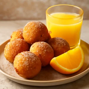 Crispy Brazilian dough balls with a citrus twist