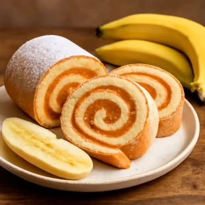 Friss és édes Bolo de Rolo, banánnal töltve