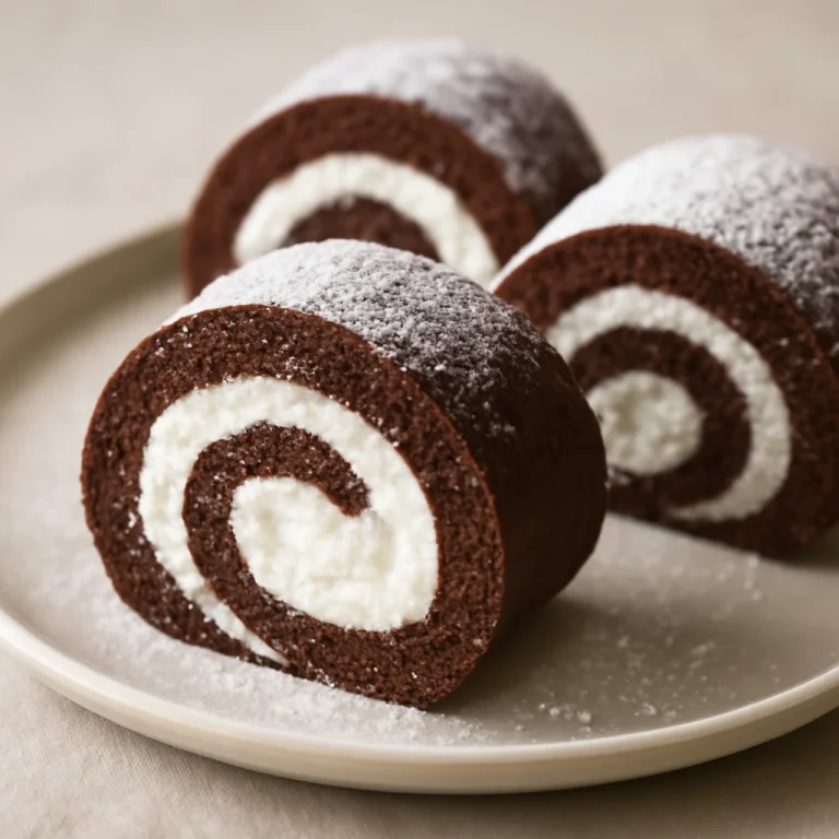 Bolo de Rolo tejszínnel, porcukorral díszítve