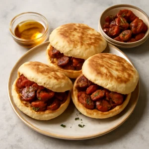 Friss, ínycsiklandó Bolo do Caco kolbásszal