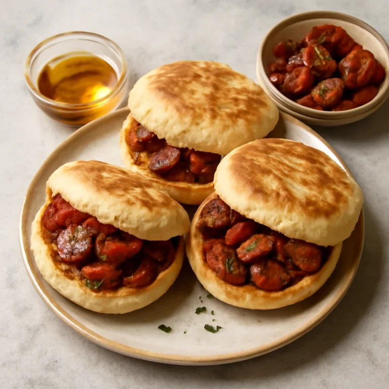 Bolo do Caco chouriçóval, frissen tálalva