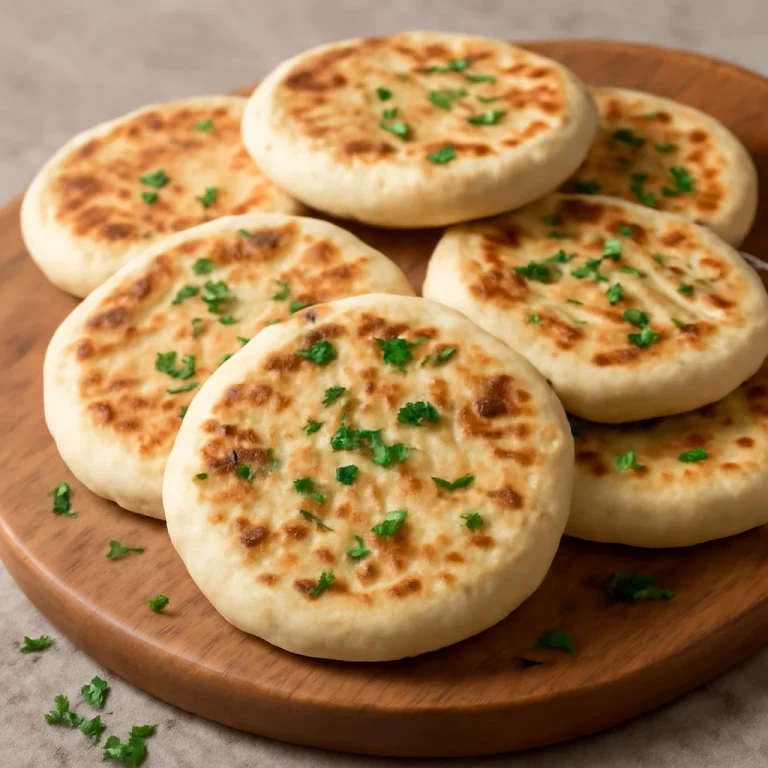Bolo do Caco petrezselyemmel tálalva