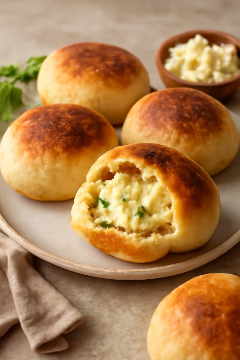 Bolo do caco sajttal, friss zsemle sajtos töltelékkel