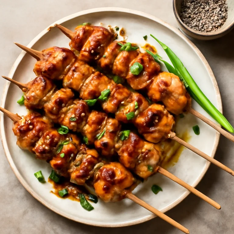Bonjiri Yakitori csirke farok tálalva, frissen grillezve