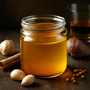 Bourbonnal ízesített ghee készítve, ínycsiklandó aranyszínű tisztított vaj