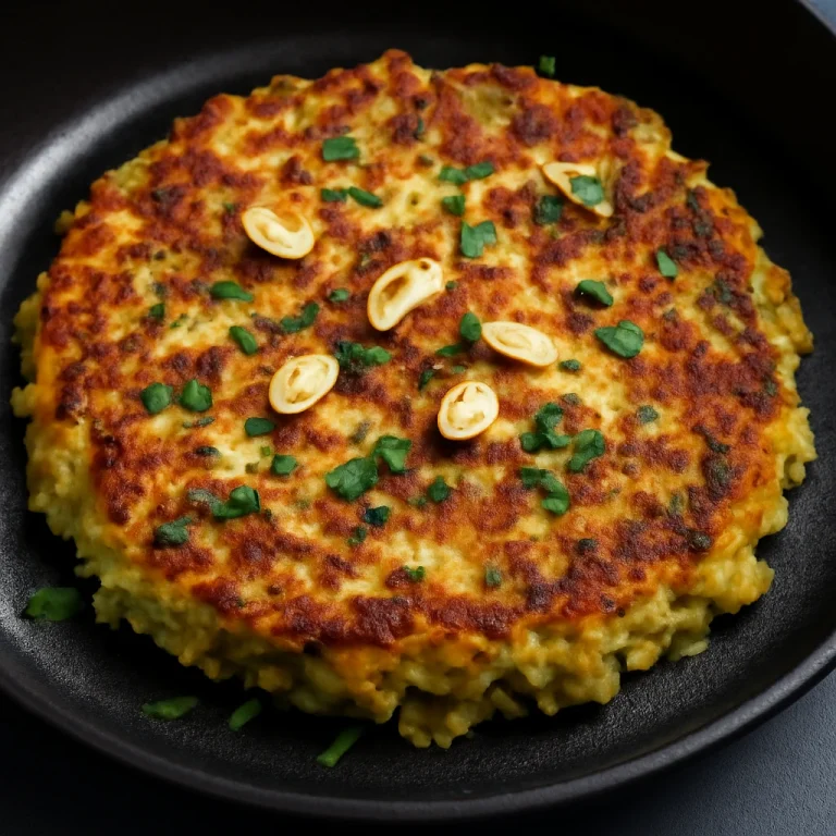 Bubble and squeak fokhagymával tálalva, aranybarna és ropogós étel