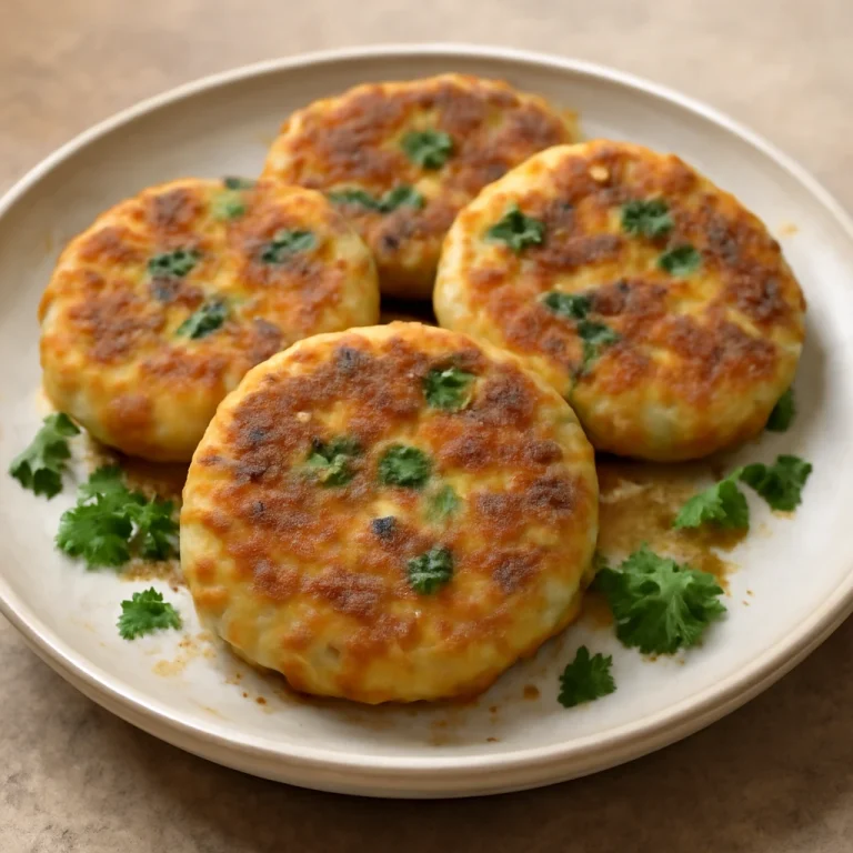 Bubble and squeak sárgarépával, pirítva és friss petrezselyemmel tálalva