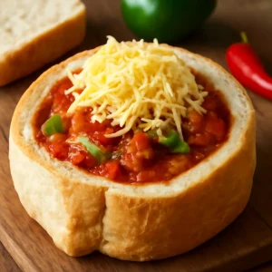 Fűszeres bunny chow sajttal