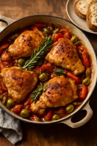 Friss, fűszeres cacciatore csirkehússal és zöldségekkel