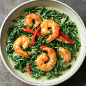 Karib étel, garnélákkal és callaloo-val, kókusztejjel