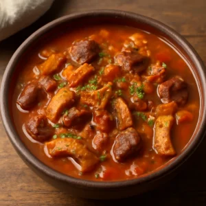 Callos marhahússal és fehérboros szósszal