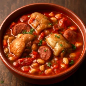 Spanyol callos, füstölt kolbásszal és babbal