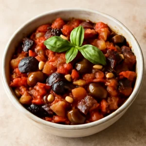 Ínycsiklandó caponata, friss és gazdag ízekkel
