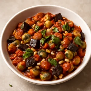 Zöldséges caponata ínycsiklandó színekben