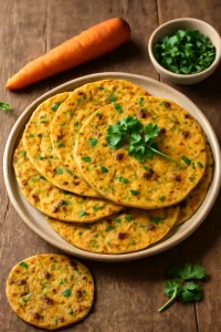 Friss és fűszeres Carrot Thepla sárgarépával és korianderrel