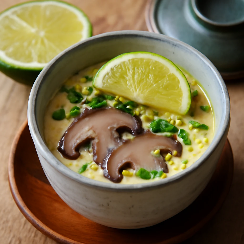 JapÃ¡n chawanmushi lime-mal Ã©s zÃ¶ldhagymÃ¡val