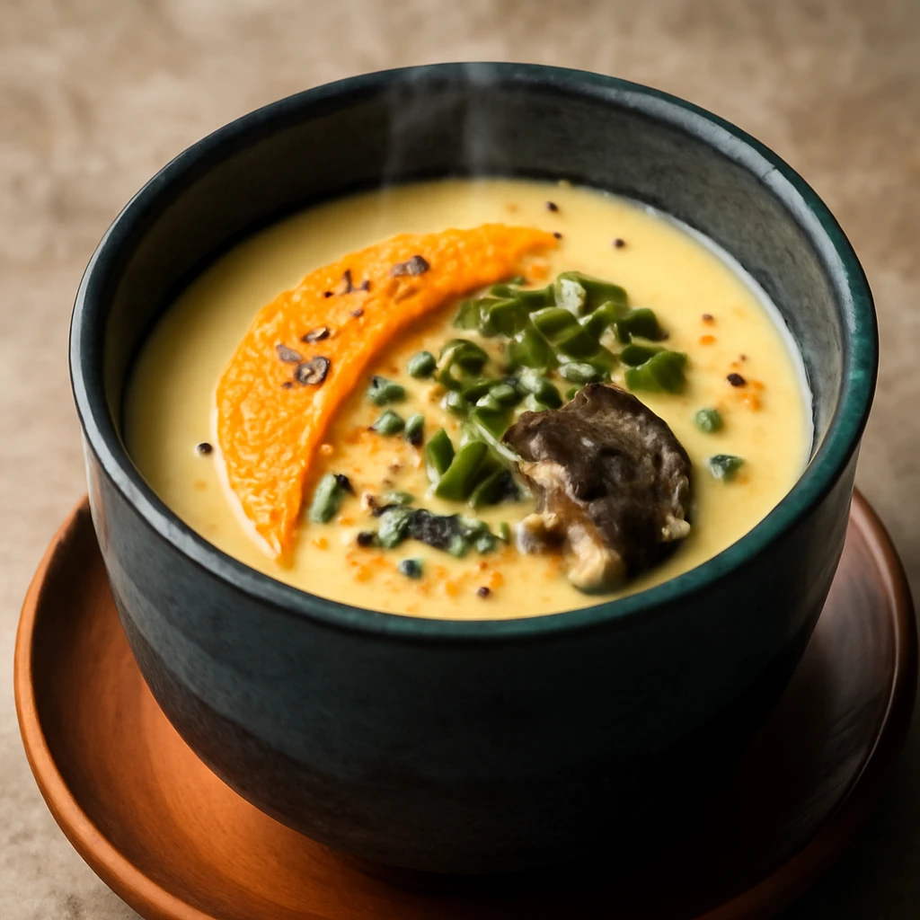JapÃ¡n chawanmushi narancshÃ©jjal Ã©s zÃ¶ldhagymÃ¡val