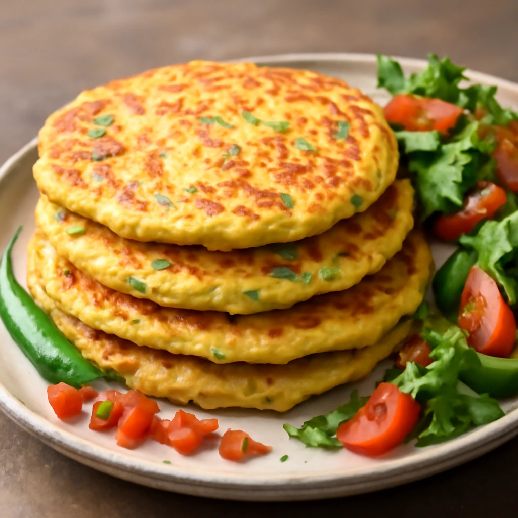 Indiai Cheese chilla sajttal és friss zöldségekkel