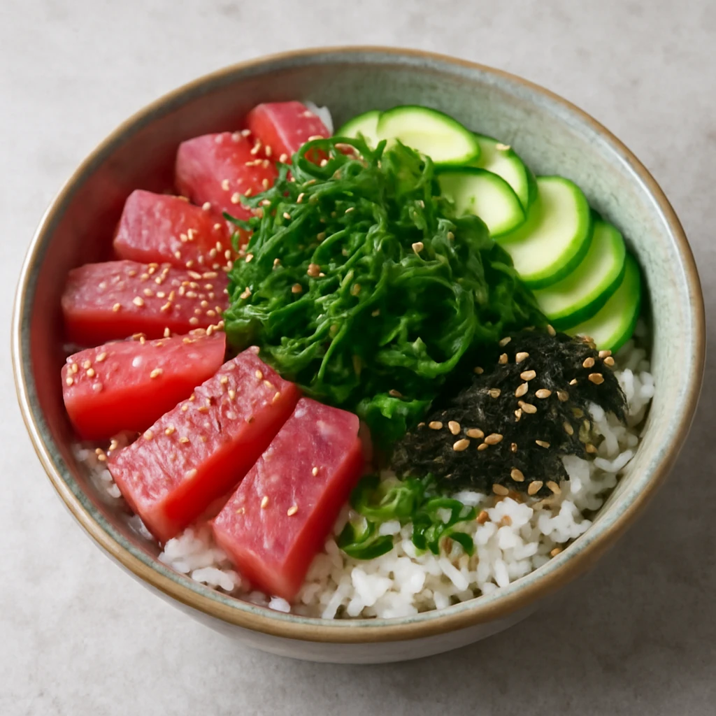 JapÃ¡n Ã©tel zÃ¶ld algÃ¡val Ã©s friss zÃ¶ldsÃ©gekkel