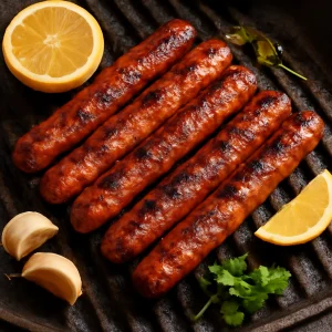 Grillezett chistorra kolbász, ropogós és fűszeres