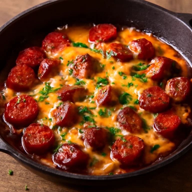 Chistorra con queso, spanyol kolbász cheddar sajttal