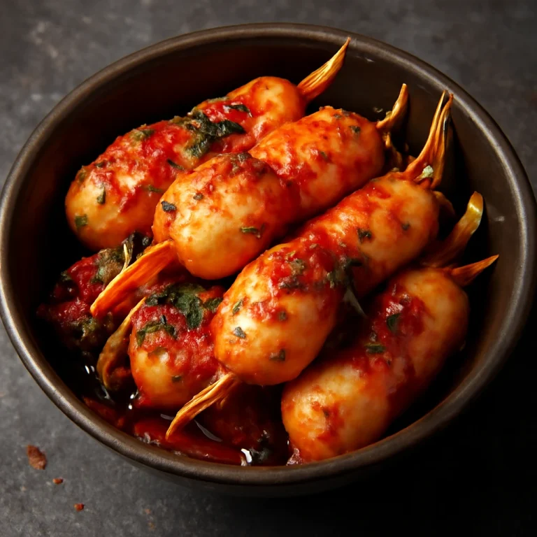 Chonggak kimchi, kicsi retek, chili porral és fokhagymával tálalva