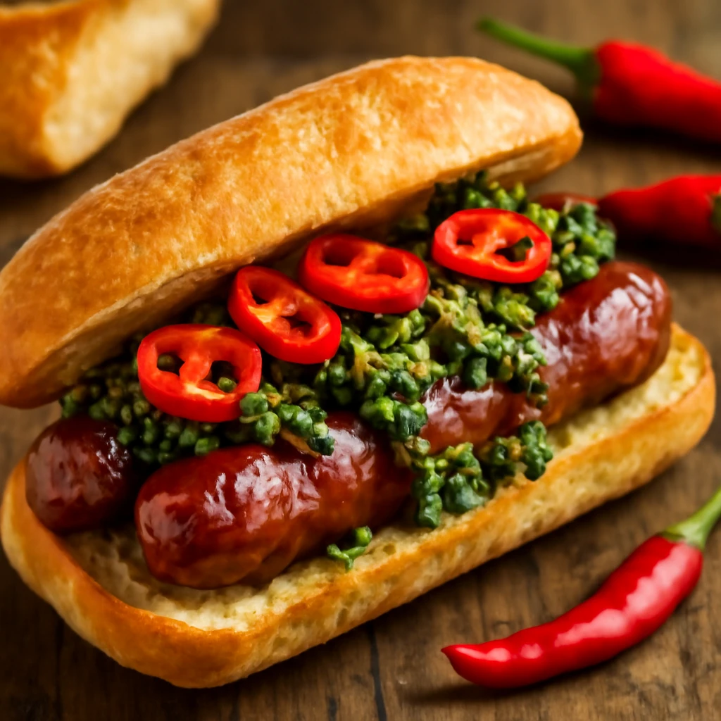 Friss, ropogÃ³s choripÃ¡n csÃ­pÅs paprikÃ¡val