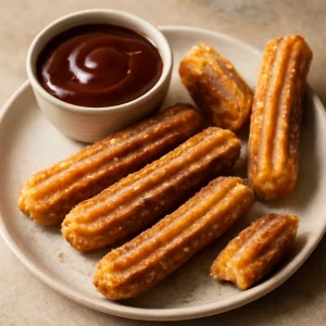 Ropogós churro csokoládé szósszal