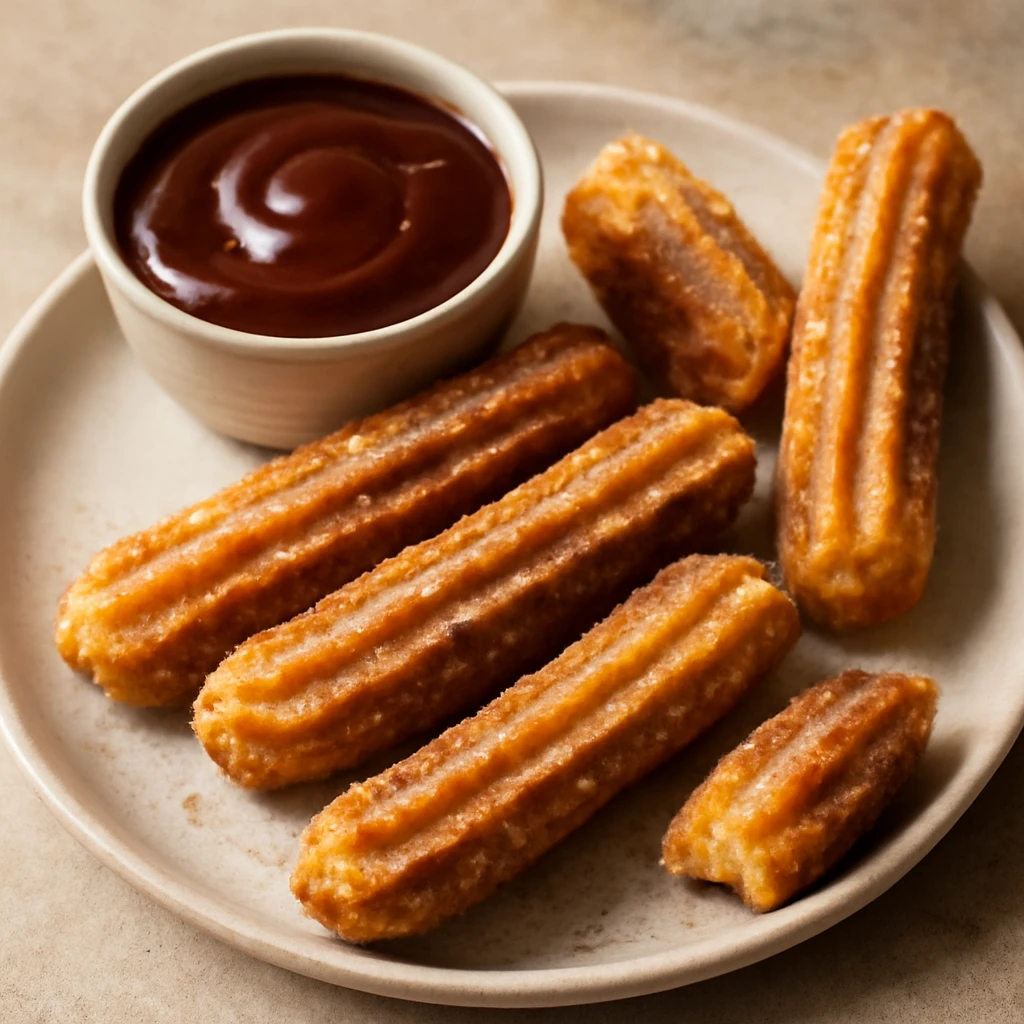 Ropogós churro csokoládé szósszal