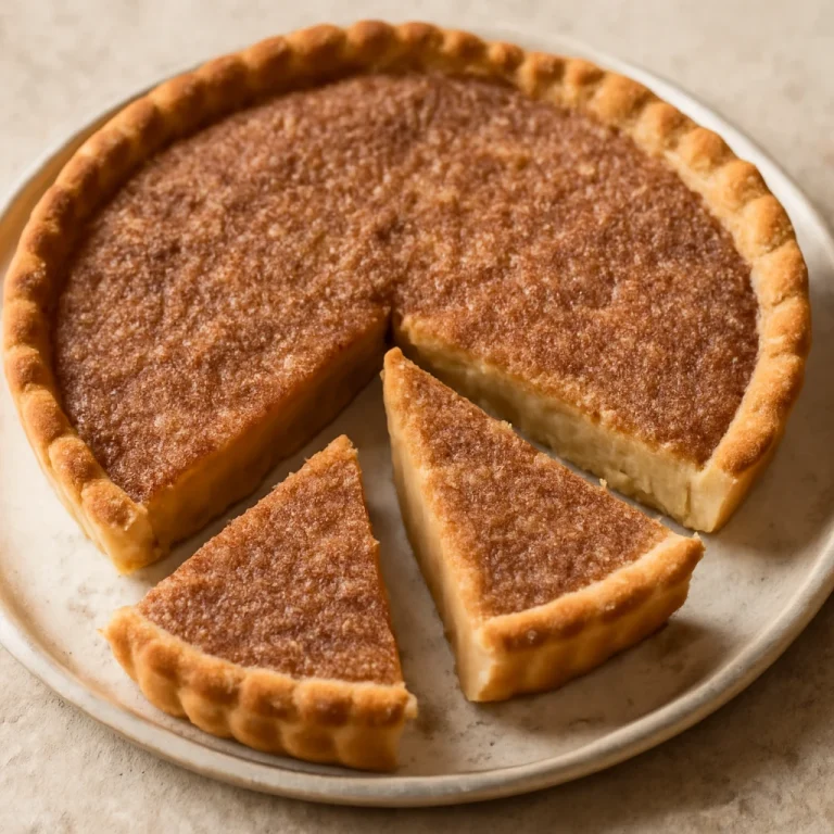 Churro pite, fahéjas pite szeletek tálalva