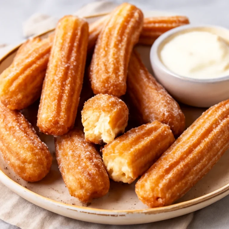 Churros túróval, finom túróval töltött churros, ropogós tésztában