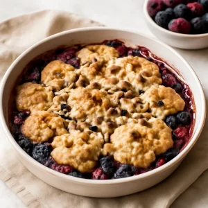 Friss cobbler dióval és ropogós tésztával