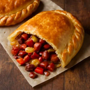 Chorizós és paprikás Cornish pasty friss tésztával