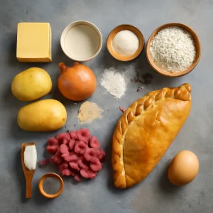 Házi gluténmentes Cornish pasty tésztával és gazdag húsos töltelékkel