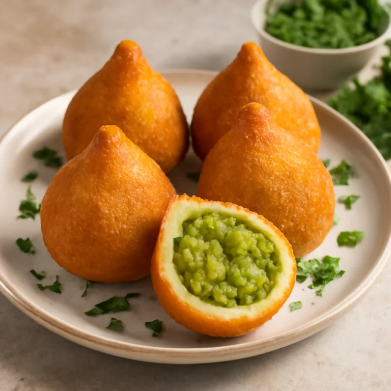 Coxinha falafellel, ropogós falafellel töltött brazil étel