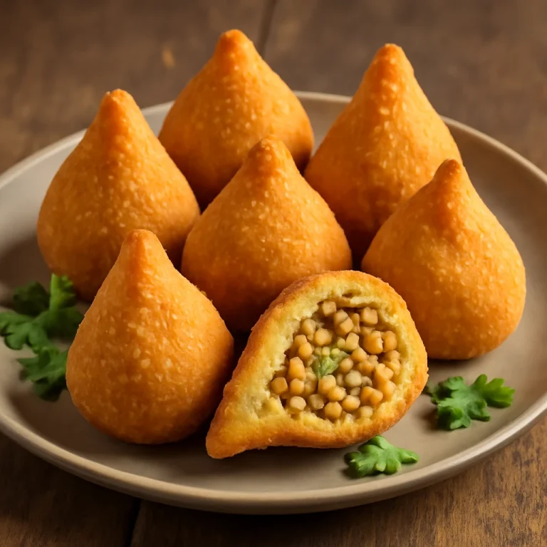 Coxinha szójával, ropogós szójás túróval töltött brazil étel