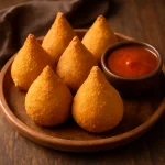 Coxinha csípős szósszal, ropogós és ínycsiklandó brazil étel