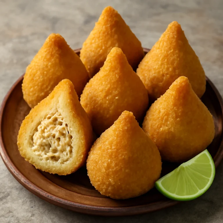 Coxinha lime-mal, ropogós bundában, finom töltelékkel
