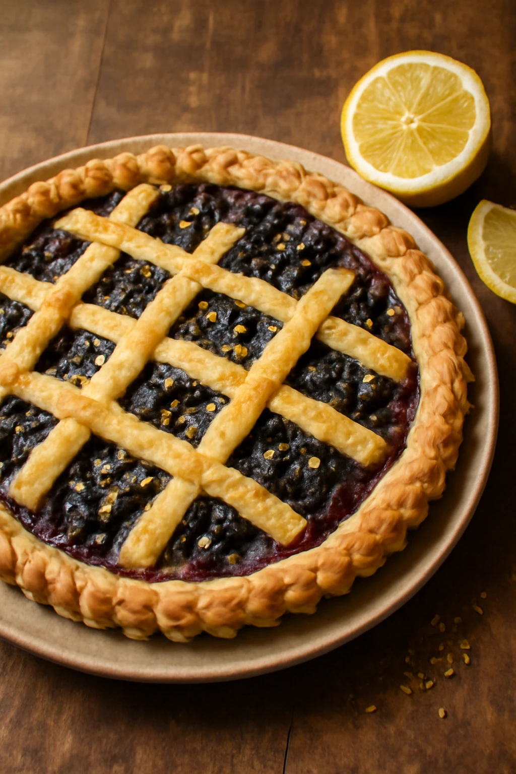 Finom olasz crostata friss áfonyalekvárral