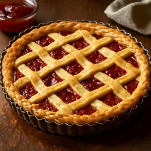 Finom és édes Crostata eperlekvárral, omlós tésztával