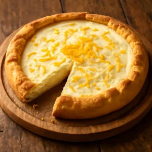 Friss ricottás crostata, citromhéjjal díszítve