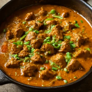 Fűszeres curry kecskehússal és friss korianderrel