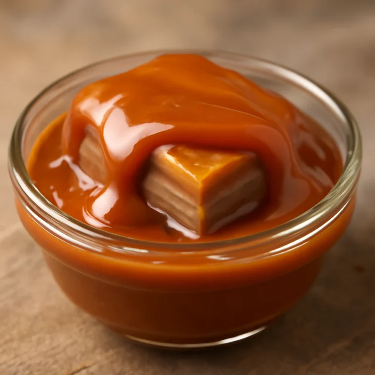 Dulce de leche karamellel, gazdag és krémes desszert öntetként