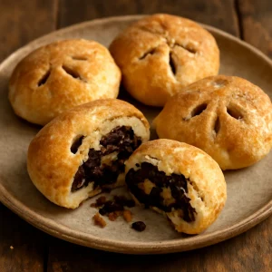 Friss és ínycsiklandó Eccles cake kandírozott narancshéjjal