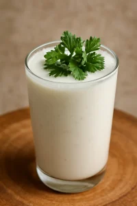 Frissítő édes lassi korianderrel